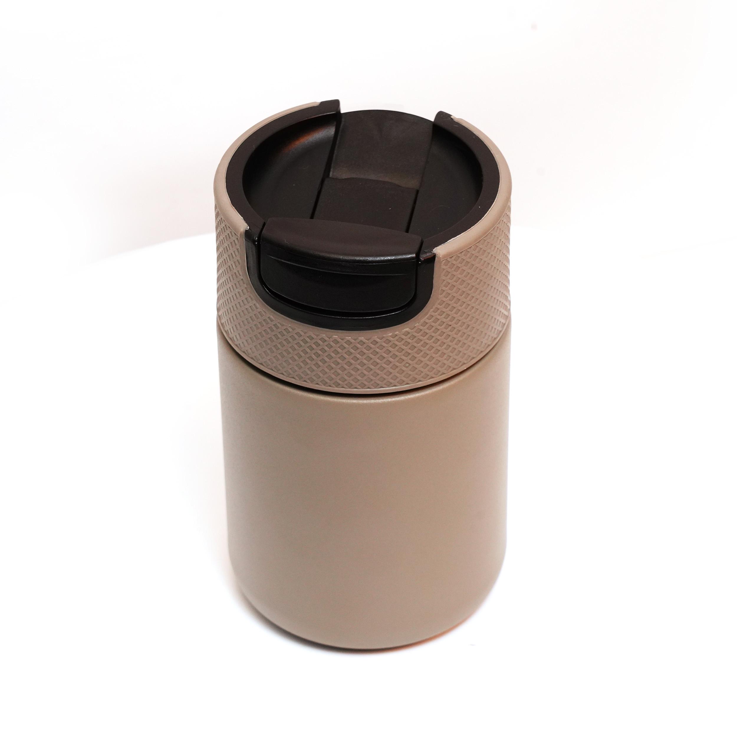 Custom Brown Portable Travel Mug